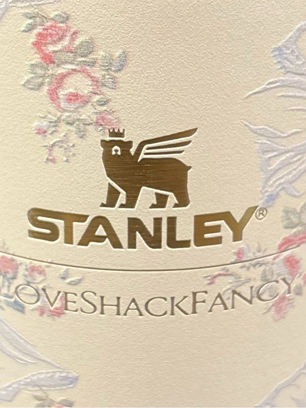 Stanley x Love Shack Fancy Tumbler 40 Oz In Rosa Beaux Blue Excellent Condition - Picture 3 of 10